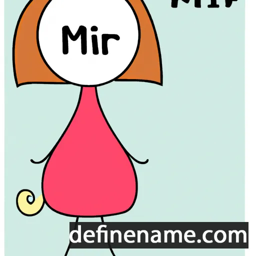 cartoon of the name Miri