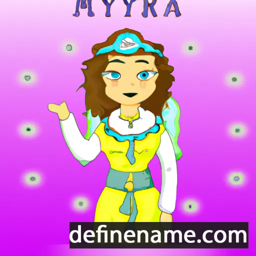 cartoon of the name Myria