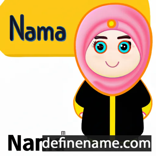 cartoon of the name Najma