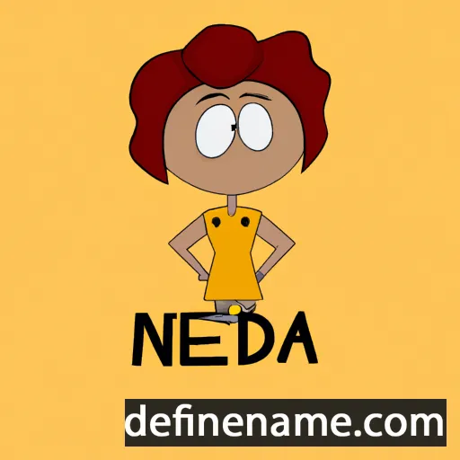 cartoon of the name Nedia