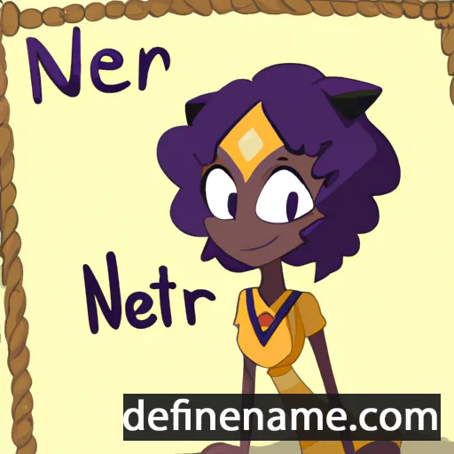 cartoon of the name Neferet