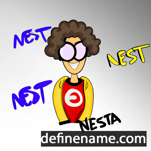 cartoon of the name Nesta