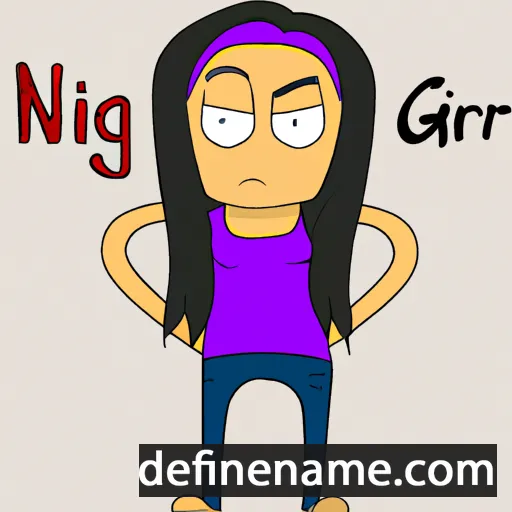 cartoon of the name Nigar