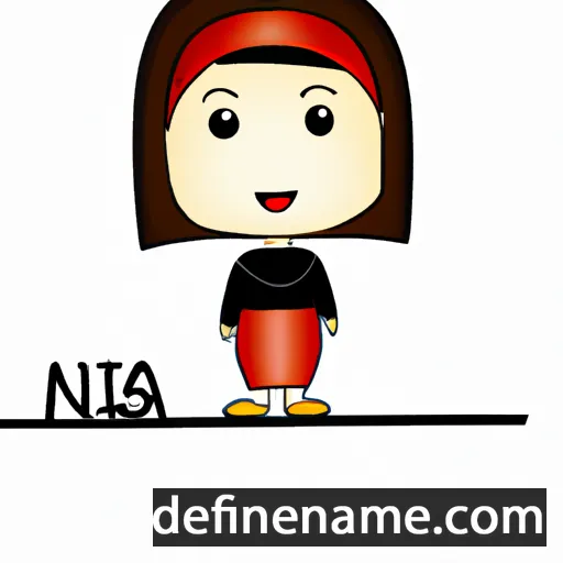 cartoon of the name Nisa