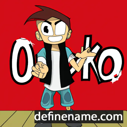 cartoon of the name Okko