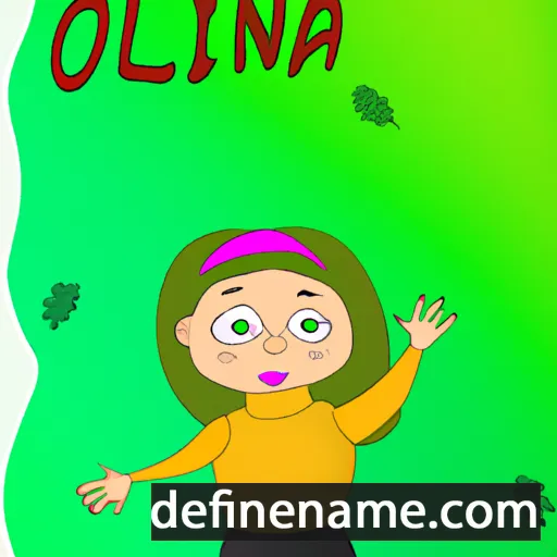 cartoon of the name Olina