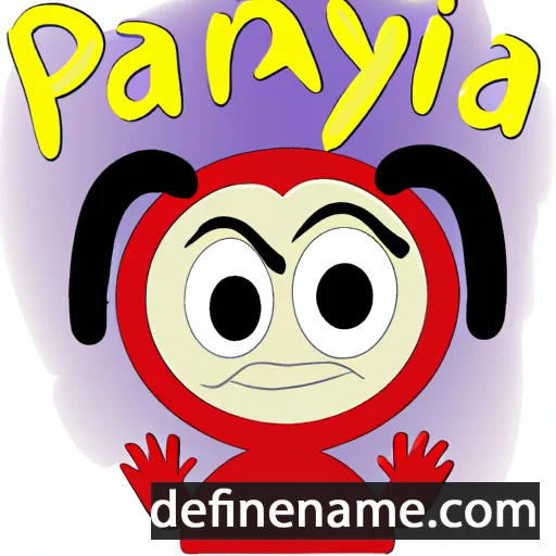 cartoon of the name Panya