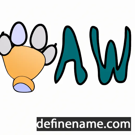 cartoon of the name Paw