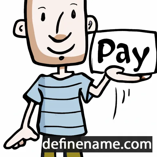 cartoon of the name Pay