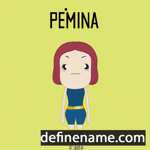 cartoon of the name Peniamina