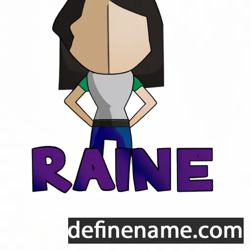 cartoon of the name Raine