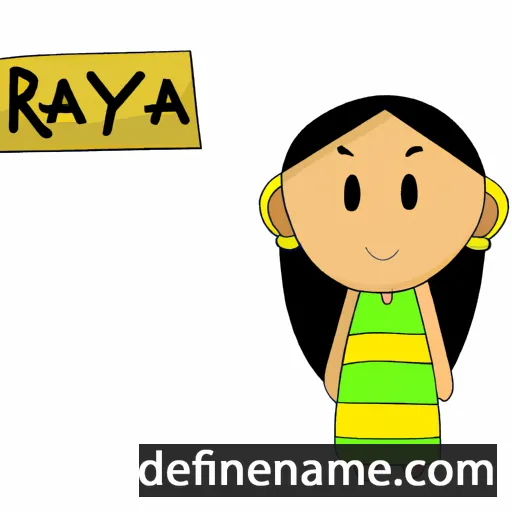 cartoon of the name Raya