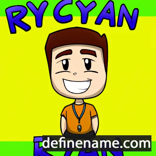 cartoon of the name Rhyan