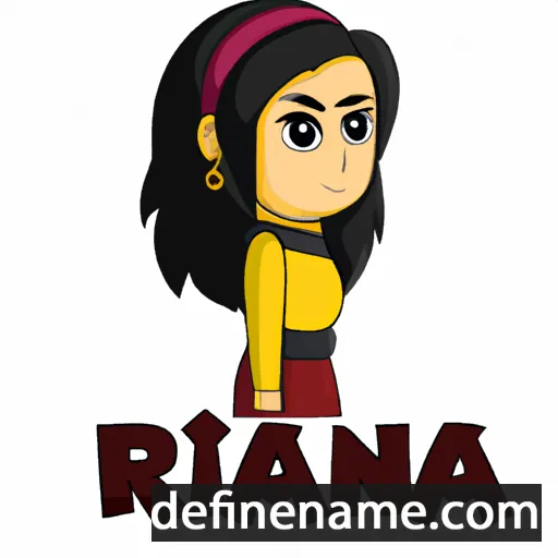 cartoon of the name Riana