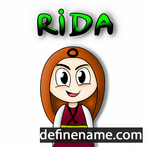 cartoon of the name Rida