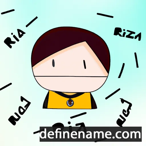 cartoon of the name Riza