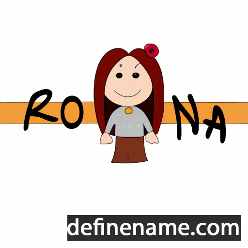 cartoon of the name Roana