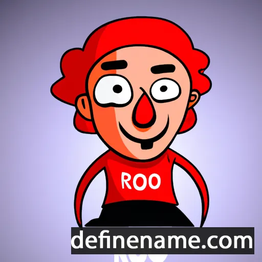 cartoon of the name Rojo