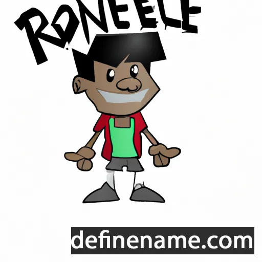 cartoon of the name Roniel