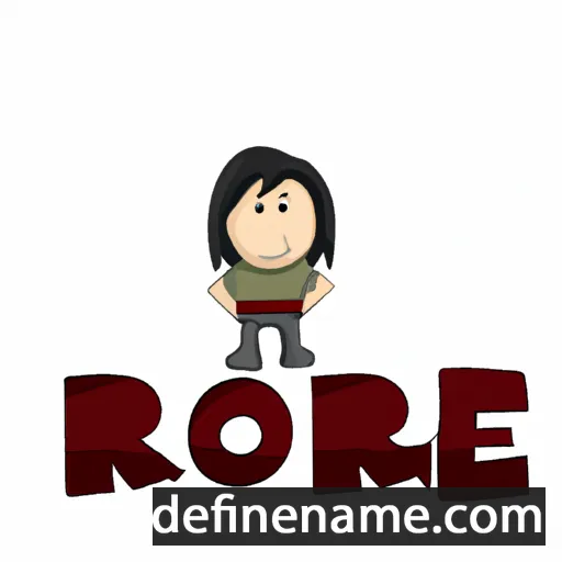 cartoon of the name Rorie