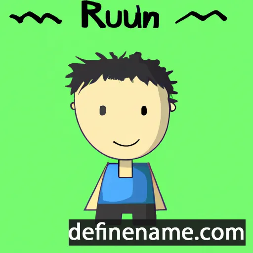 cartoon of the name Ruan