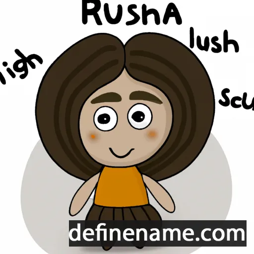 cartoon of the name Rusha