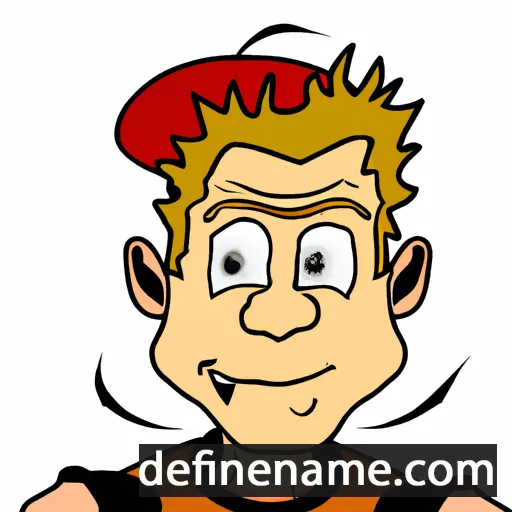 cartoon of the name Rustin