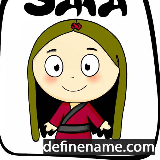 cartoon of the name Saja