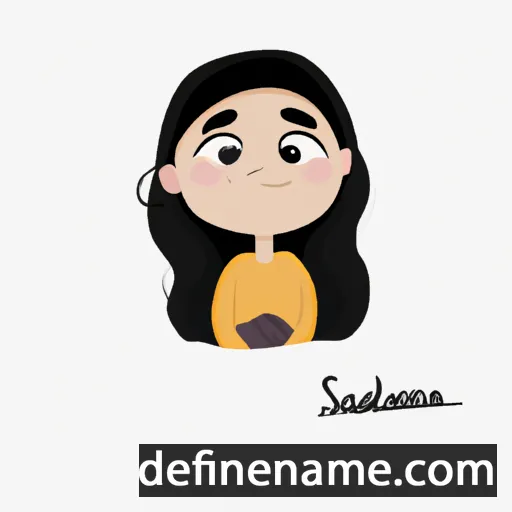 cartoon of the name Salmah