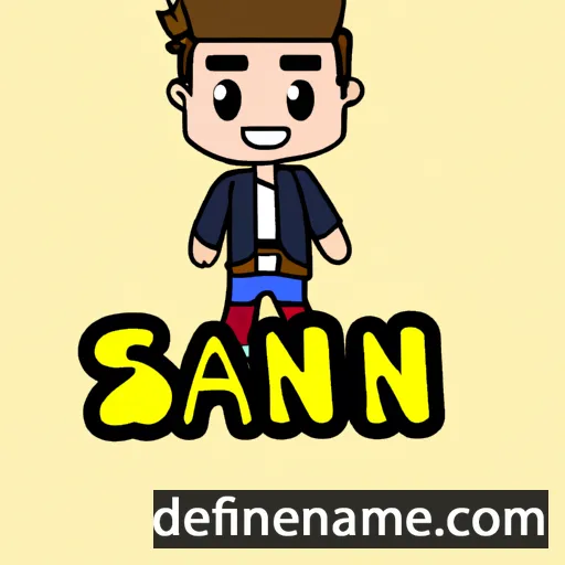 cartoon of the name San