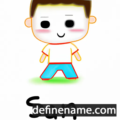 cartoon of the name San