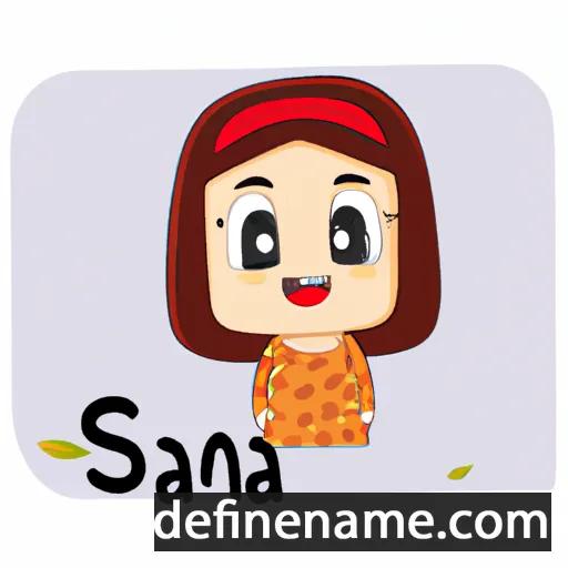 cartoon of the name Sana