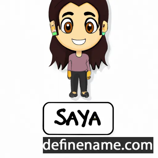 cartoon of the name Sanaaya