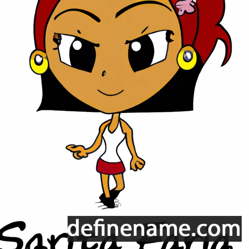 cartoon of the name Sarafina