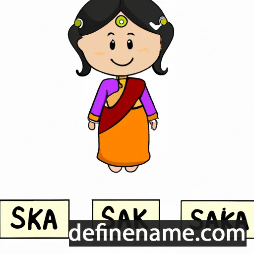 cartoon of the name Sarika