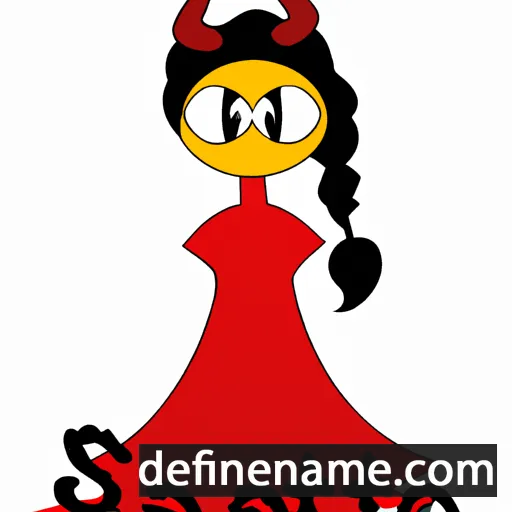 cartoon of the name Satana