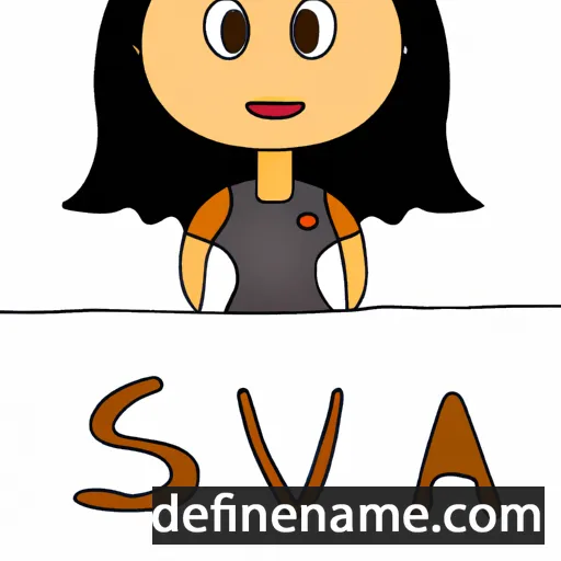 cartoon of the name Savina