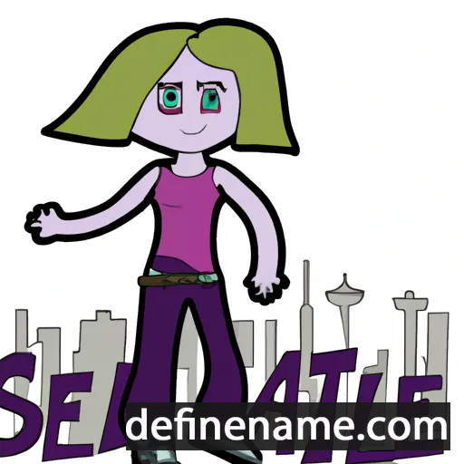 cartoon of the name Seattle