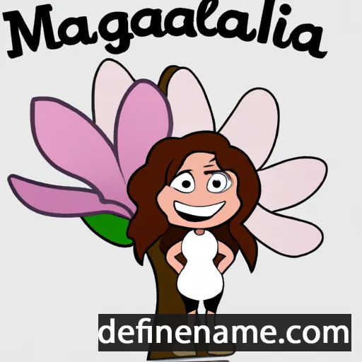 Magnolia cartoon