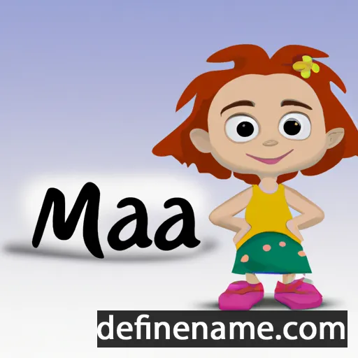 cartoon of the name Maia