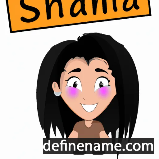 cartoon of the name Shana