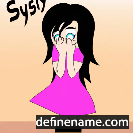 Shy cartoon