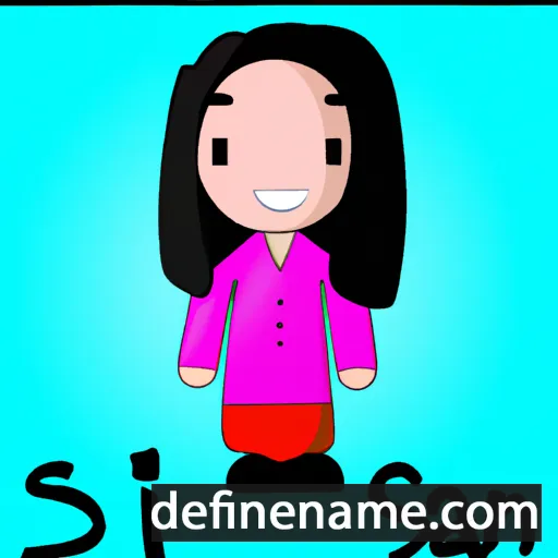 cartoon of the name Sian