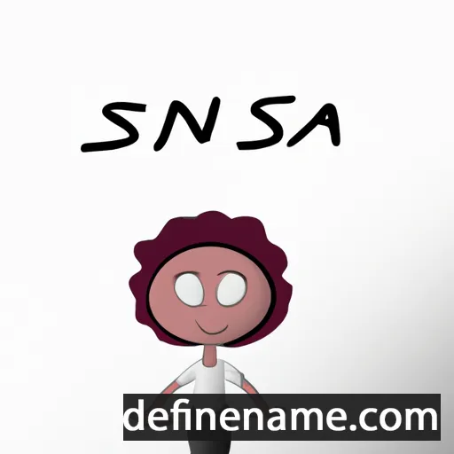 cartoon of the name Sinesa