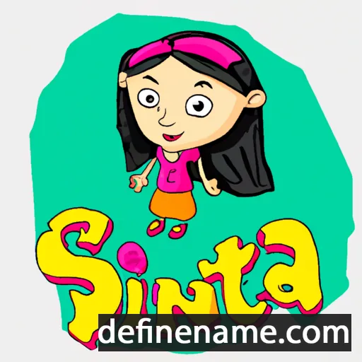 cartoon of the name Sinta