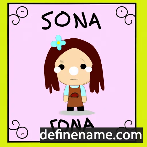 cartoon of the name Sofiana