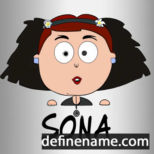 cartoon of the name Sonia