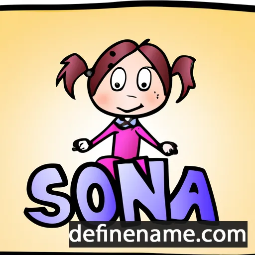 cartoon of the name Sonja