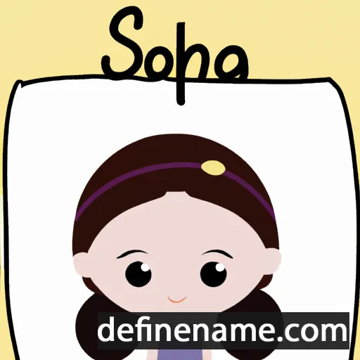 cartoon of the name Sophea