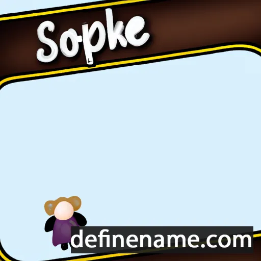 Sophieke cartoon